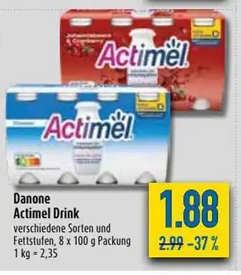 diska Danone Actimel Drink 8x100g Angebot