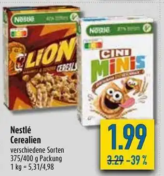 diska Nestlé Cerealien 375/400g Angebot