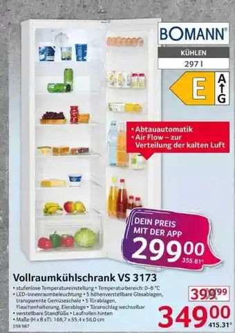 Selgros Vollraumkühlschrank Vs 3173 Angebot