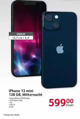 Selgros Iphone 13 Mini 128 Gb Mitternacht Angebot