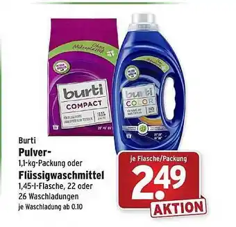 Wasgau Burti Pulver- Oder Flüssigwaschmittel Angebot