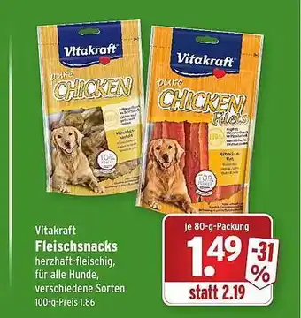 Wasgau Vitakraft Fleichsnacks Angebot