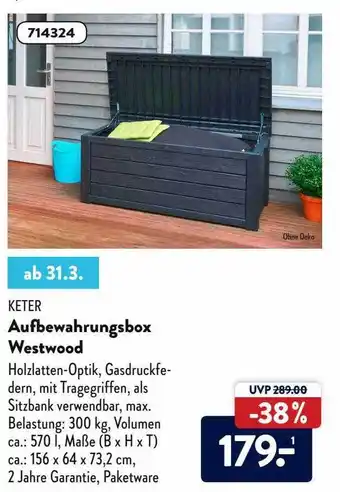 Aldi Nord Keter Aufbewahrungsbox Westwood Angebot