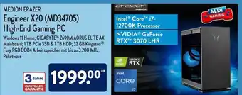 Aldi Nord Medion Erazer Engineer X20 High-end Gaming Pc Angebot