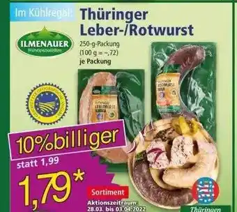 Norma Thüringer Leber- Rotwurst Ilmenauer Angebot