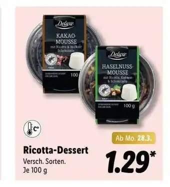 Lidl Ricotta Dessert Angebot