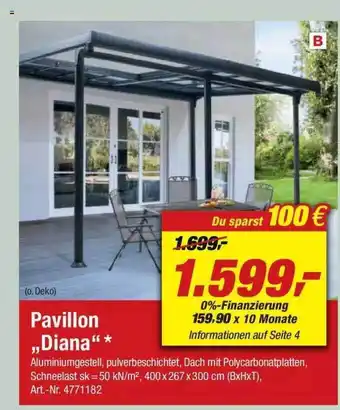 toom Baumarkt Pavillon „diana“ Angebot