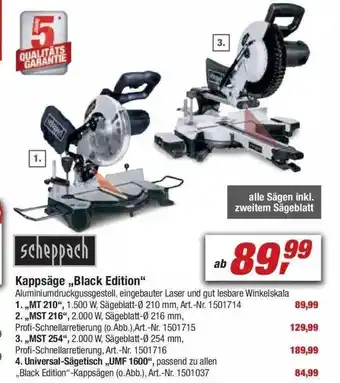 toom Baumarkt Scheppach Kappsäge „black Edition“ Angebot