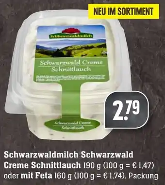 Edeka Neukauf Schwarzwaldmilch Schwarzwald Creme Schnittlauch 190g oder mit Feta 160g Packung Angebot