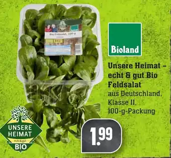 Edeka Neukauf Bioland Unsere Heimat echt & gut Bio Feldsalat 100g Packung Angebot