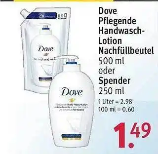 Rossmann Dove Pflegende Handwasch Lotion Nachfüllbeutel Angebot