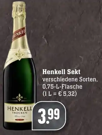 Edeka Neukauf Henkell Sekt 0,75L Flasche Angebot