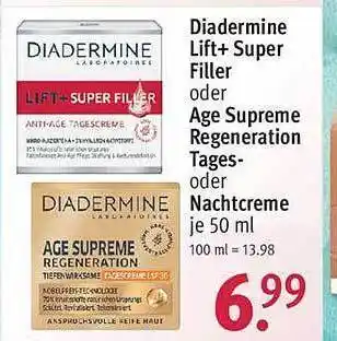 Rossmann Diadermine Lift+super Filler Oder Age Supreme Regeneration Tages Oder Nachtcreme Angebot