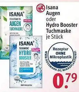 Rossmann Isana Augen Oder Hydro Booster Tuchmaske Angebot