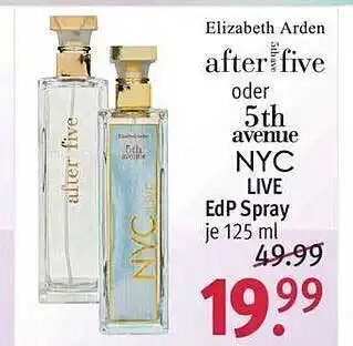 Rossmann Elizabeth Arden After Five Oder 5th Avenue NYC Live Edp Spray Angebot