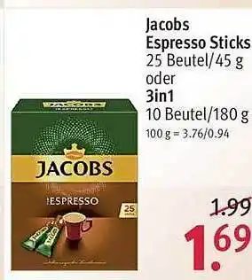 Rossmann Jacobs Espresso Sticks Angebot