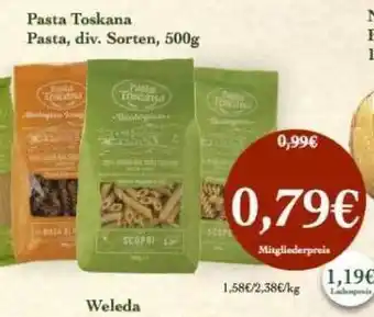 LPG Biomarkt Pasta Toskana Pasta 500g Angebot