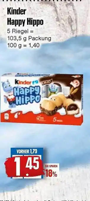 Edeka Frischemarkt Kinder Happy Hippo 103,5g Angebot