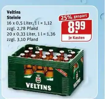 REWE Veltins Steinie16x0,5L Angebot