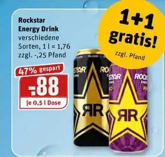 REWE Rockstar Energy Drink 0,5L Angebot