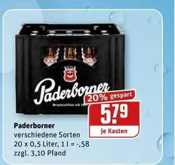 REWE Paderborner 20x0,5L Angebot