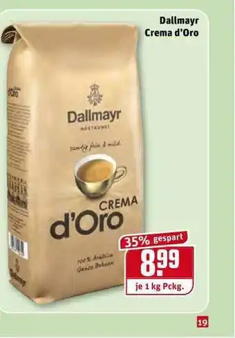 REWE Dallmayr Crema D'oro 1kg Angebot