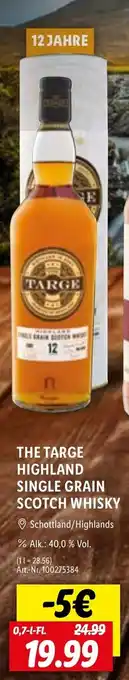 Lidl The targe highland single grain scotch whisky Angebot