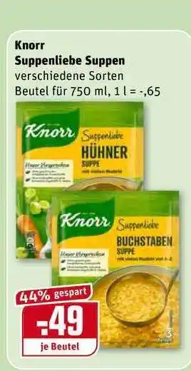 REWE Knorr Suppenliebe Suppen Angebot