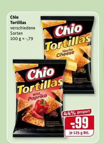 REWE Chio Tortillas 125g Beutel Angebot