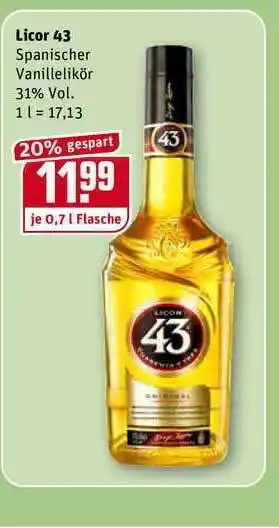 REWE Licor 43, 0,7L Angebot