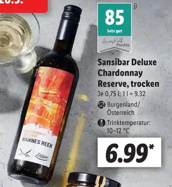 Lidl Sansibar Deluxe Chardonnay Reserve, trocken 0,75L Angebot