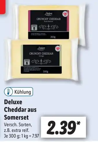 Lidl Deluxe Cheddar aus Somerset Angebot