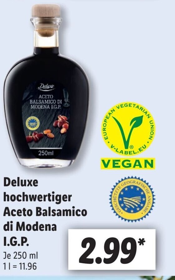 Deluxe hochwertiger Aceto Balsamico di Modena I.G.P Angebot bei Lidl