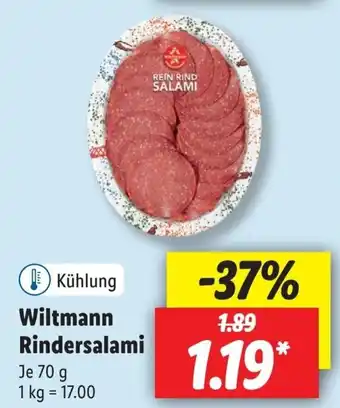 Lidl Wiltmann Rindersalami Angebot