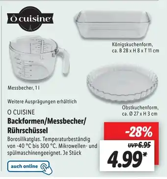 Lidl Backformen/Messbecher/ Ruhrschussel Angebot