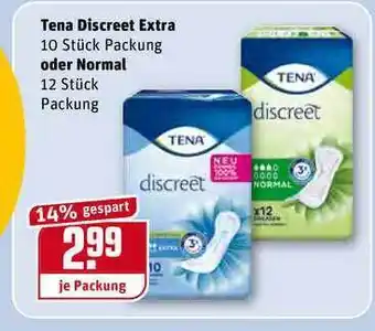 REWE Tena Discreet Extra Oder Normal Angebot