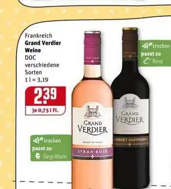 REWE Grand Verdier Weine 0,75L Angebot