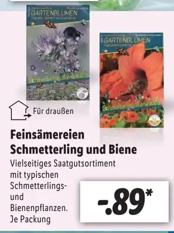 Lidl Feinsamereien Schmetterling und Biene Angebot