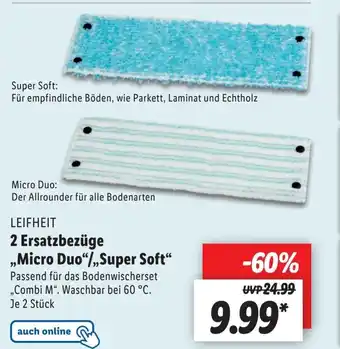 Lidl Leifheit 2 Ersatzbezuge Micro Duo/ Super Soft Angebot