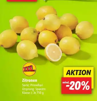 Lidl Zitronen 750g Angebot