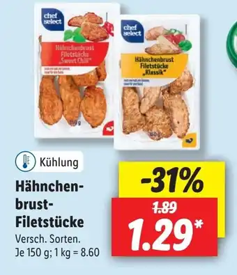 Lidl Hahnchenbrust- Filetstucke 150g Angebot