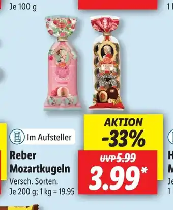 Lidl Reber Mozartkugeln 200g Angebot