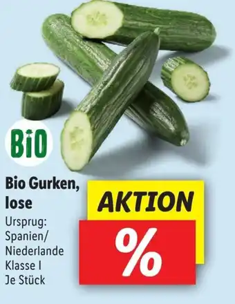 Lidl Bio Gurken, lose Angebot