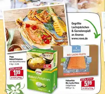 REWE Popp Baked Potatoes Oder Followfish Bio Lachs Filets Angebot