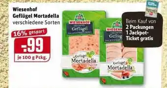 REWE Wiesenhof Geflügel Mortadella 100g Angebot