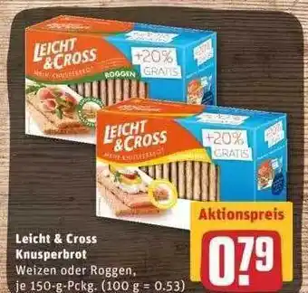 REWE Leicht & Cross Knusperbrot 150g Angebot