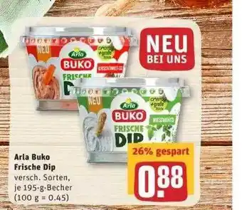 REWE Arla Buko Frische Dip 195g Becher Angebot