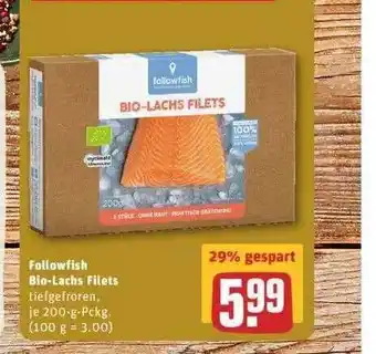 REWE Followfish Bio Lachs Filets 200g Angebot