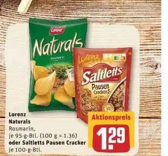 REWE Lorenz Naturals Oder Saltletts Pausen Crancker Angebot