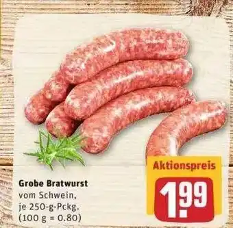 REWE Grobe Bratwurst 250g Angebot